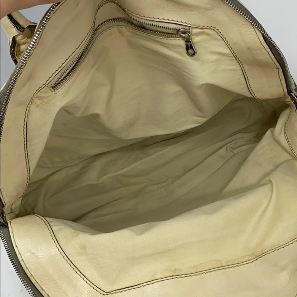 Chloe Edith XL Dome Beige Calfskin Bowler Bag